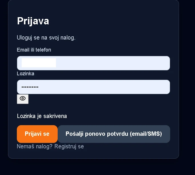 Forma za prijavu vlasnika salona